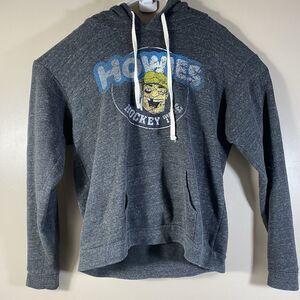 Howies Hockey Tape Men's Cotton Blend Hoodie Sweatshirt Gray  Men XL USA Made